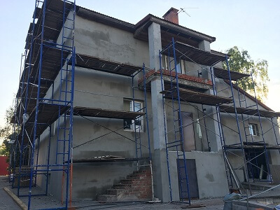 Отделка фасада частного дома в Светлогорске